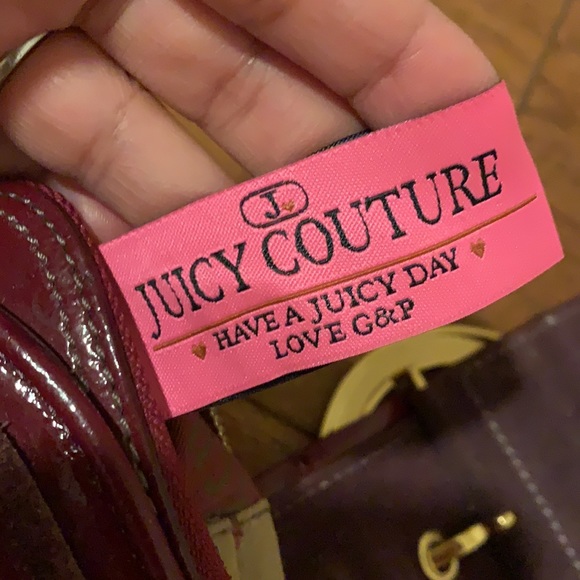 Juicy Couture burgundy patent leather clutch - Picture 8 of 11